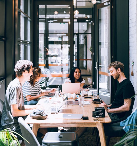 people using guest wifi in coffee shop