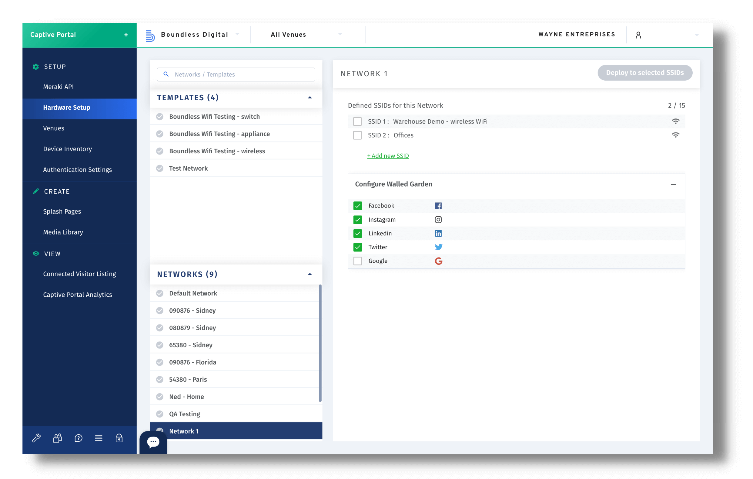 Boundless Guest Creation SSID
