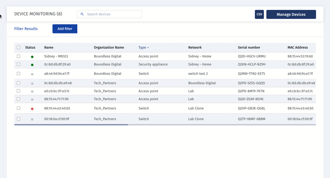 A demo showing to move your Cisco Meraki devices from one network to another using Boundless Migration on the Boundless dashboard.