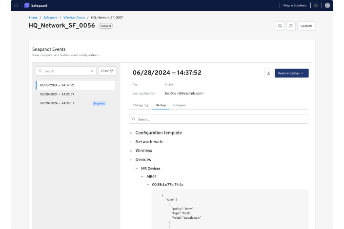 Boundless Safeguard Snapshot Recovery
