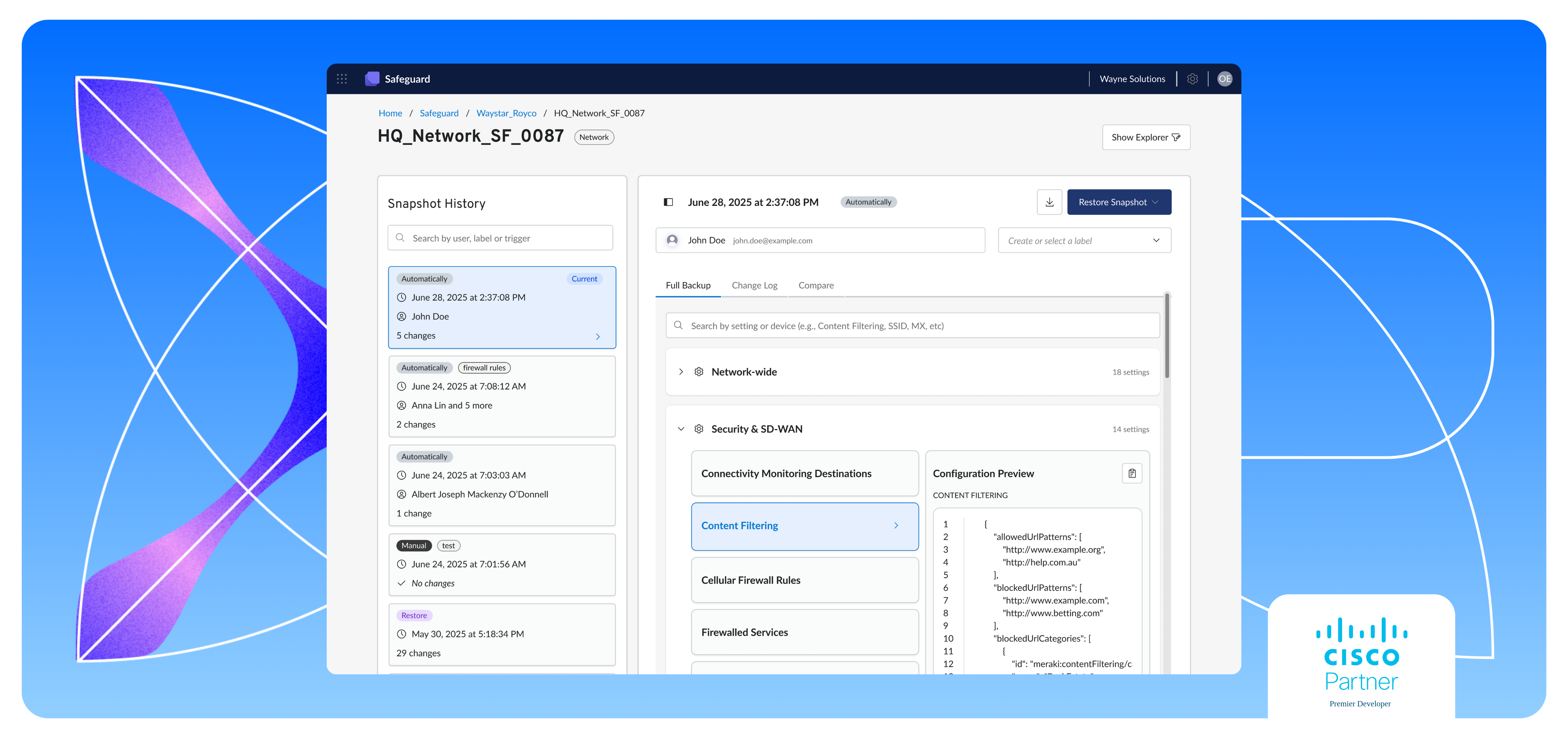 boundless safeguard dashboard